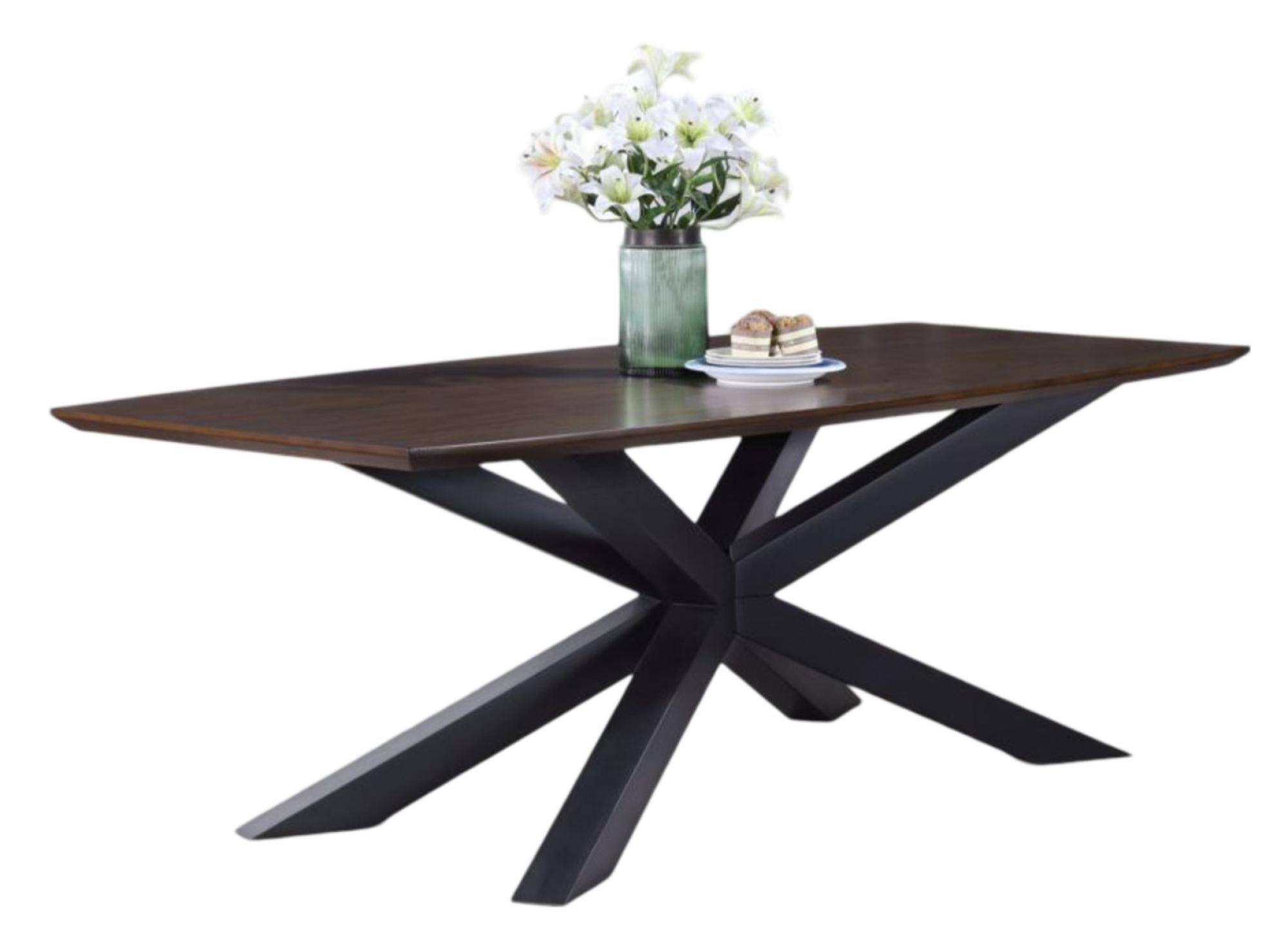 Nevada Parquet Style Wooden 6 Seater Round Dining Table