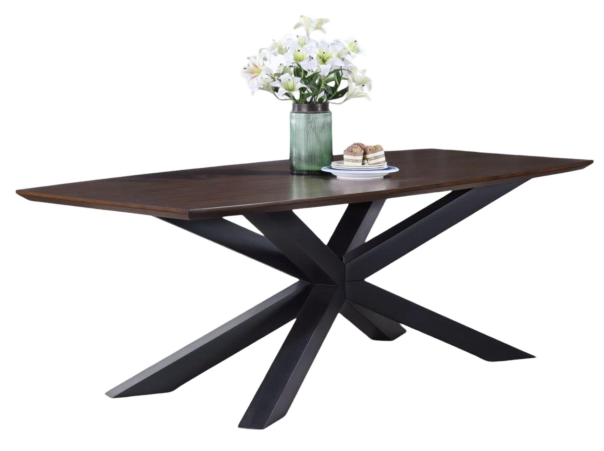 Nevada Parquet Style Wooden 8 Seater Round Dining Table