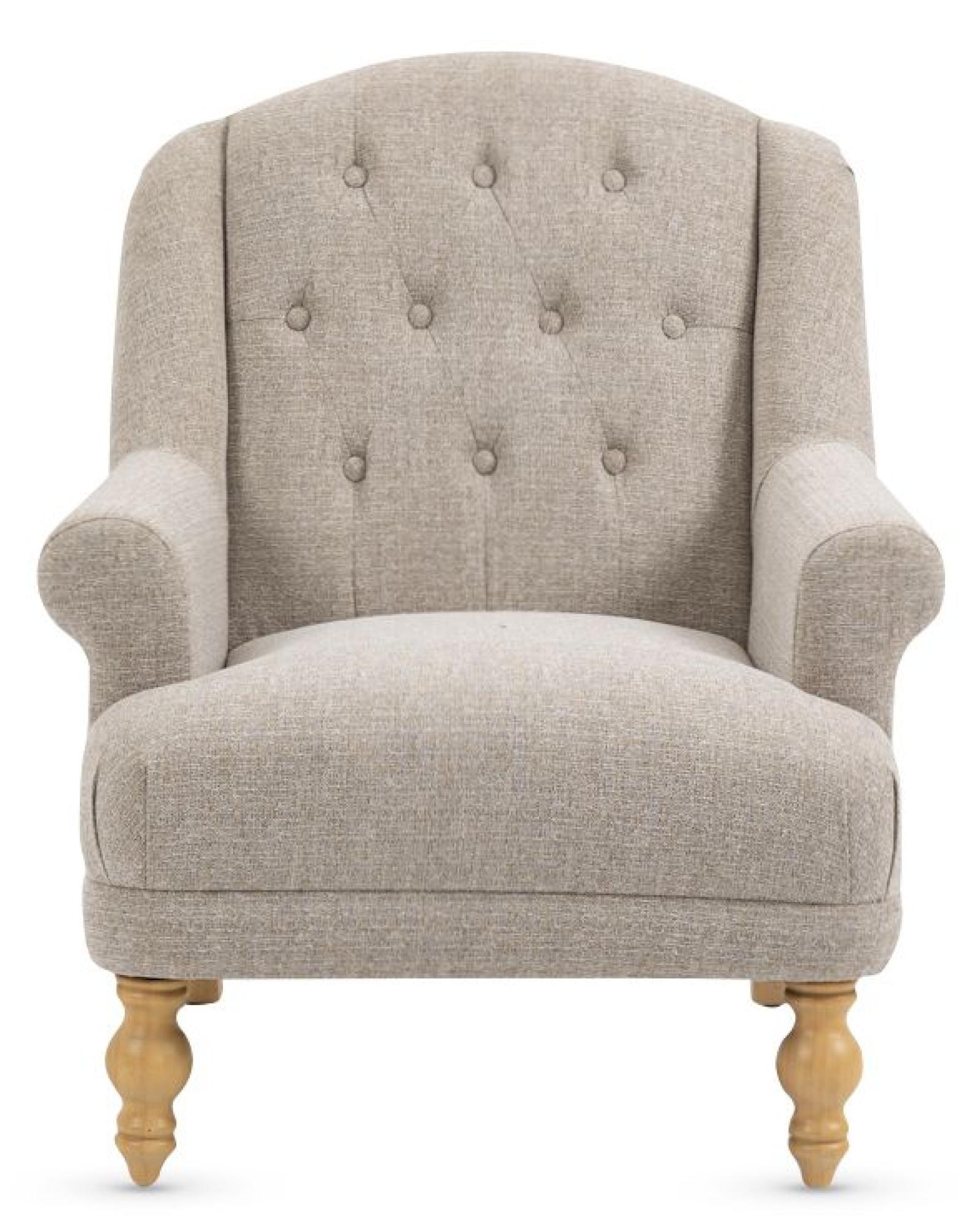 Charlotte Beige Fabric Accent Chair
