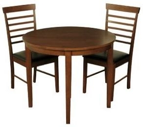 Hanover Dark Oak 2 Seater Half Moon Extending Dining Set