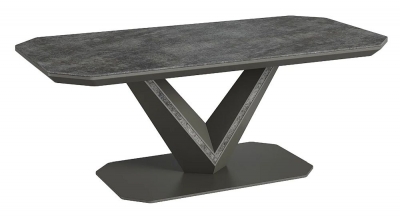 Product photograph of Lorane Grey Ceramic Coffee Table from Choice Furniture Superstore