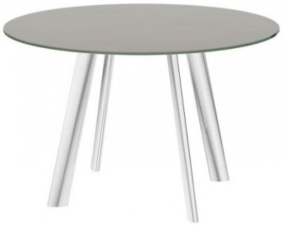 Product photograph of Omega Taupe Glass 2-6 Seater Motion Extending Dining Table from Choice Furniture Superstore