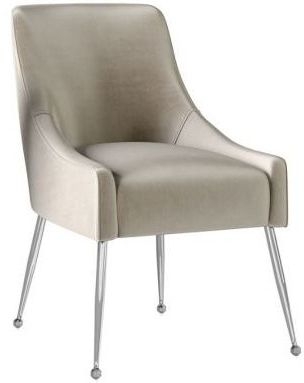 Product photograph of Claudia Mink Velvet And Chrome Dining Chair Sold In Pairs from Choice Furniture Superstore