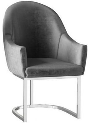 Product photograph of Stafford Velvet And Chrome Dining Chair Sold In Pairs from Choice Furniture Superstore