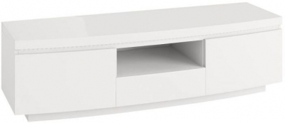 Product photograph of Jensen High Gloss Entertainment Unit With Led Light from Choice Furniture Superstore