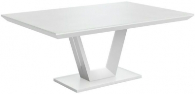 Product photograph of Vivaldi Matt White 160cm Dining Table - 6 Seater from Choice Furniture Superstore