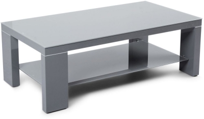 Product photograph of Clearance - Lucca Grey High Gloss Coffee Table - 716 from Choice Furniture Superstore