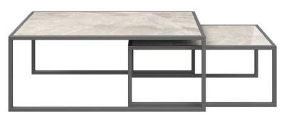 Brando Light Grey Ceramic Set Of 2 Coffee Table