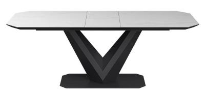 Vizarri White Ceramic Extending Dining Table 180cm220cm