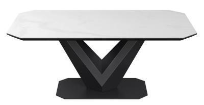 Vizarri White Ceramic Coffee Table