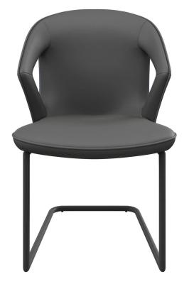 Set Of 2 Kenzo Grey Faux Leather Dining Chair