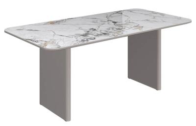 Milano 180cm White And Grey Ceramic Dining Table