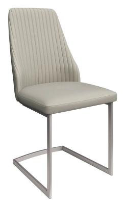 Set Of 2 Milano Light Grey Dining Chair