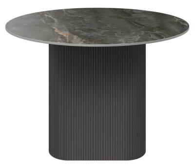 Cartier 120cm Grey Ceramic Round Dining Table