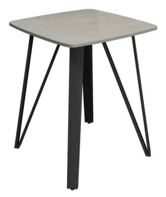 Riviera Grey Ceramic Square Side Table