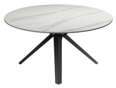 Vitalli White Ceramic 90cm Round Coffee Table