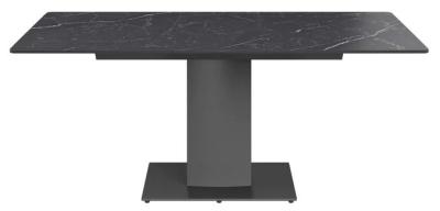 Pavoni Black Ceramic Extending Dining Table 140cm180cm