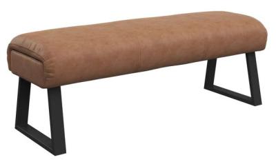 Image of Cerutti Tan Faux Leather Bench