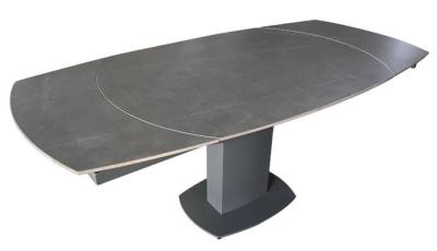 Olivia Grey Ceramic Swivel Extending Dining Table 119cm179cm