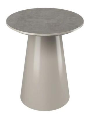 Simoni Light Grey Concrete Effect Round Side Table