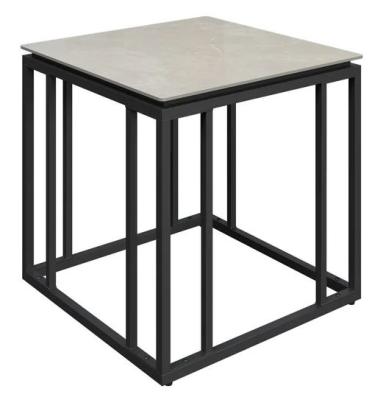 Capri Grey Ceramic Side Table