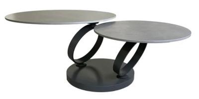 Olympia Grey Ceramic 2 Tier Swivel Coffee Table