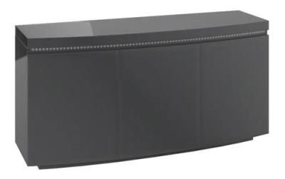 Florence Grey 3 Door Sideboard With Led 160cm