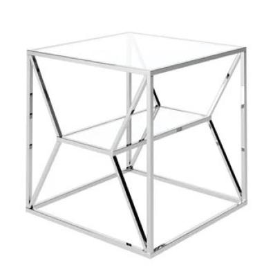 Matteo Glass And Chrome Side Table