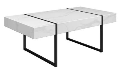 Montblanc White Marble Effect 110cm Coffee Table