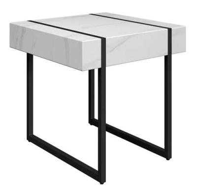 Montblanc White Marble Effect Side Table