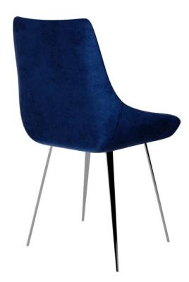 Set Of 2 Lanna Blue Velvet Fabric Dining Chair