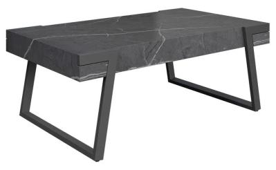 Alpina Dark Grey Marble Effect 110cm Coffee Table