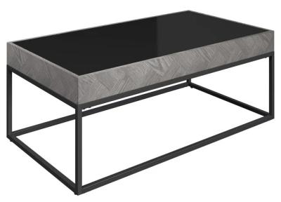 Ebony Grey And Black 110cm Coffee Table