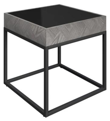 Ebony Grey And Black Side Table