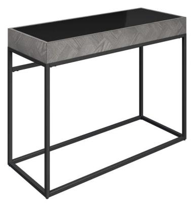 Ebony Grey And Black Console Table