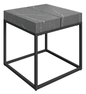 Delma Grey Marble Effect Side Table