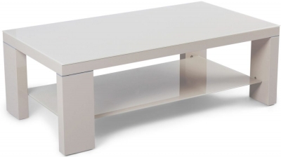 Product photograph of Snyder Cream High Gloss Coffee Table from Choice Furniture Superstore