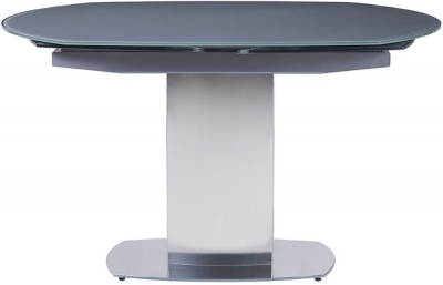 Product photograph of Olivia Grey Twist Motion Extending Dining Table from Choice Furniture Superstore