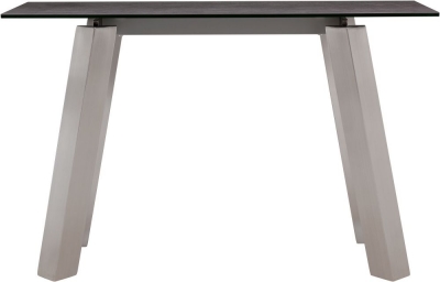Product photograph of Dennis Grey Ceramic And Chrome Console Table from Choice Furniture Superstore