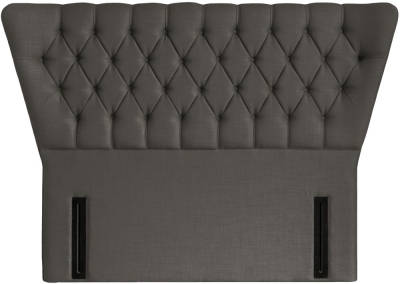 Product photograph of Charlotte Slate Fabric Floor Standing Headboard from Choice Furniture Superstore