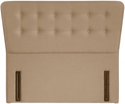 Product photograph of Manhattan Oatmeal Floorstanding Fabric Headboard from Choice Furniture Superstore