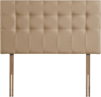 Product photograph of Ravello Oatmeal Floorstanding Fabric Headboard from Choice Furniture Superstore