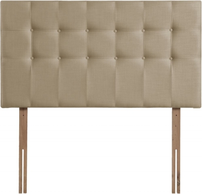Product photograph of Ravello Sand Floorstanding Fabric Headboard from Choice Furniture Superstore