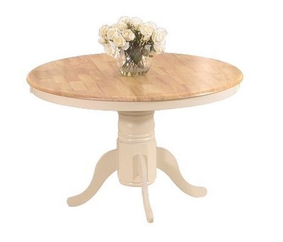 Isabella Oak And Cream Round Dining Table Clearance 723