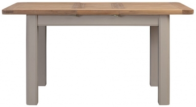 Product photograph of Clarion Oak And Grey Painted Extending Dining Table from Choice Furniture Superstore