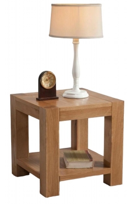 Product photograph of Milano Oak Lamp Table from Choice Furniture Superstore