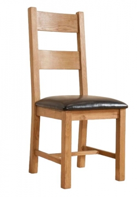 Product photograph of Dorset Oak Dining Chair Sold In Pairs from Choice Furniture Superstore