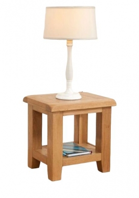 Product photograph of Dorset Oak Lamp Table from Choice Furniture Superstore