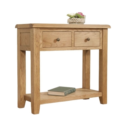 Product photograph of Dorset Oak Large Console Table from Choice Furniture Superstore