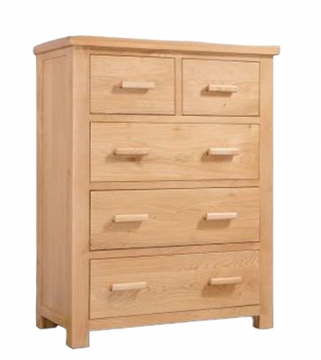 Product photograph of Cambridge Oak 2 3 Drawer Chest from Choice Furniture Superstore